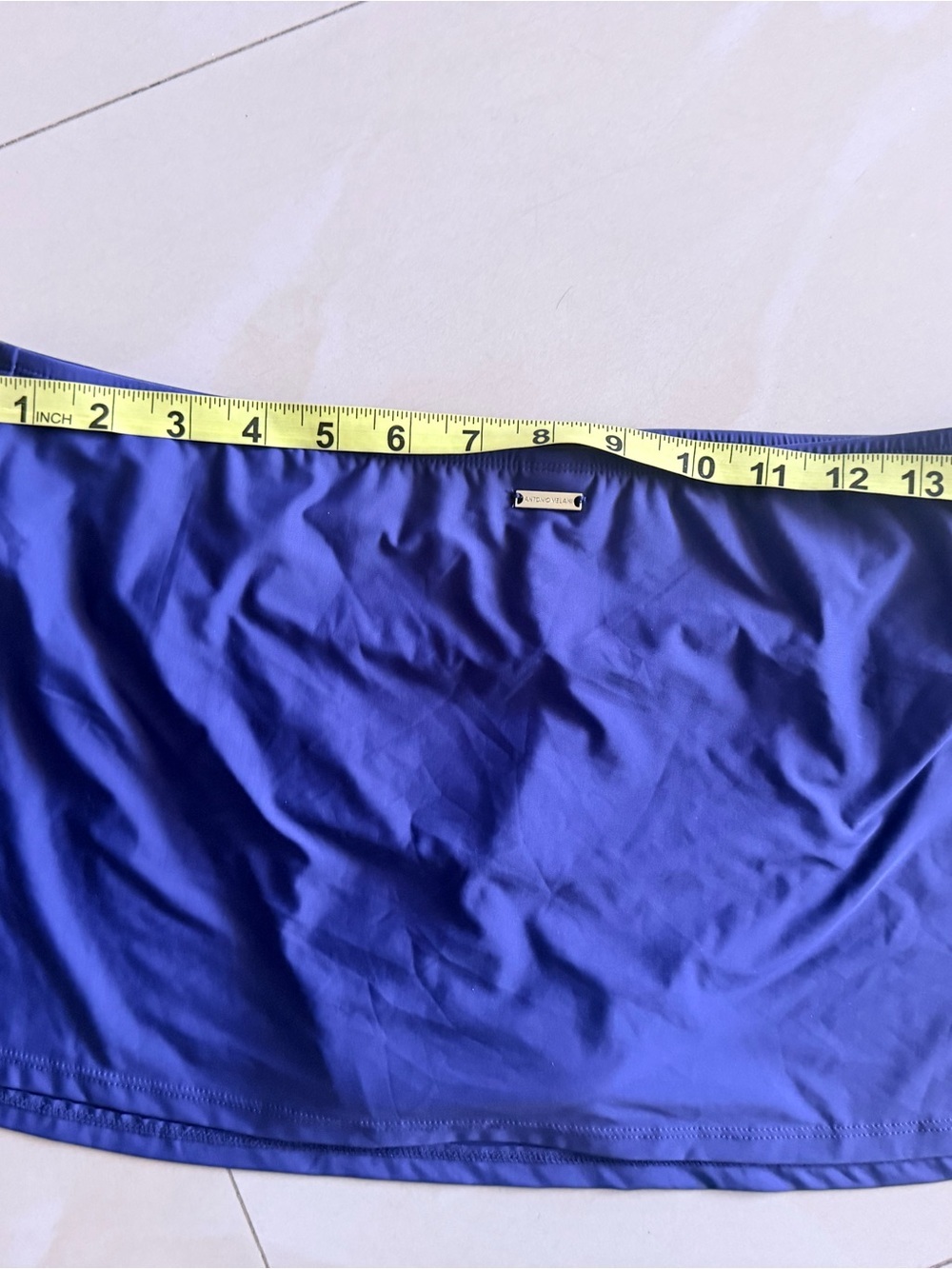 ANTONIO MELANI Royal Purple Swim Skirt with Logo Plaque - Picture 4 of 14